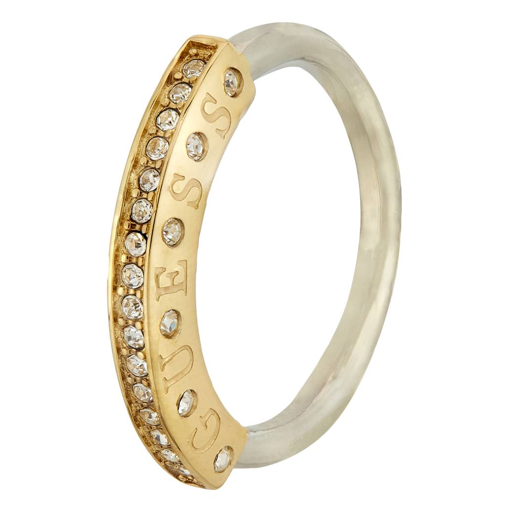 Guess Bond Gold-Plated Stainless Steel Ring For Women : UBR03254RHYG54