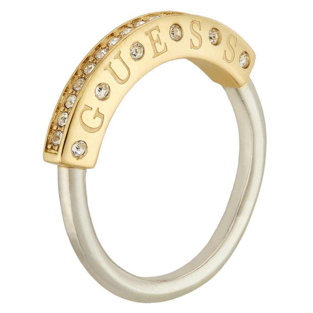 Guess Bond Gold-Plated Stainless Steel Ring For Women : UBR03254RHYG54