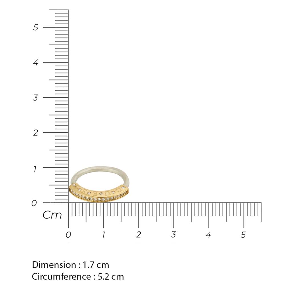Guess Bond Gold-Plated Stainless Steel Ring For Women : UBR03254RHYG54