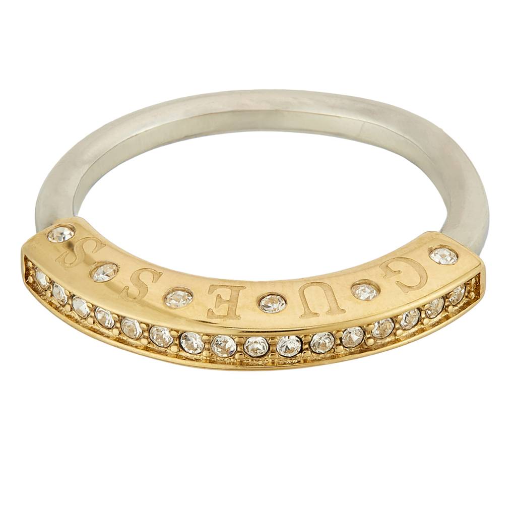 Guess Bond Gold-Plated Stainless Steel Ring For Women : UBR03254RHYG56