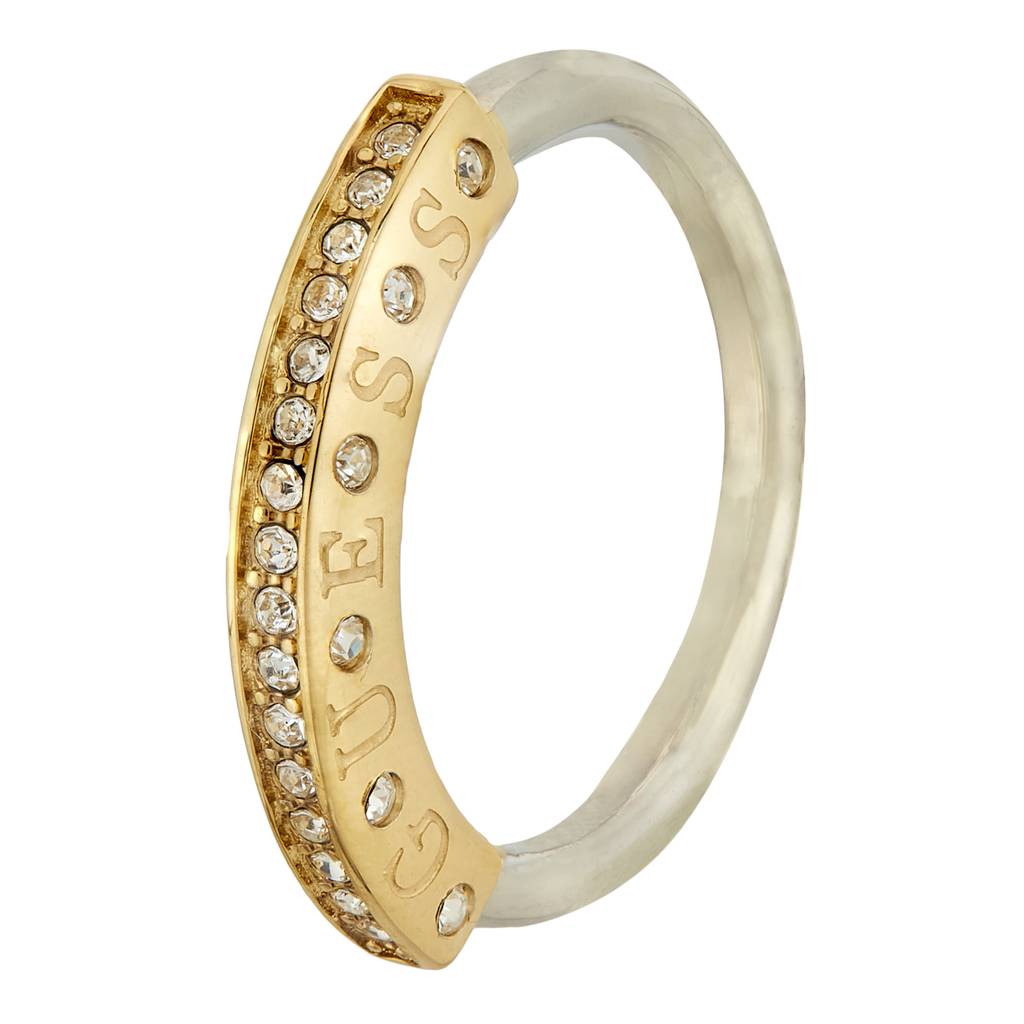 Guess Bond Gold-Plated Stainless Steel Ring For Women : UBR03254RHYG56