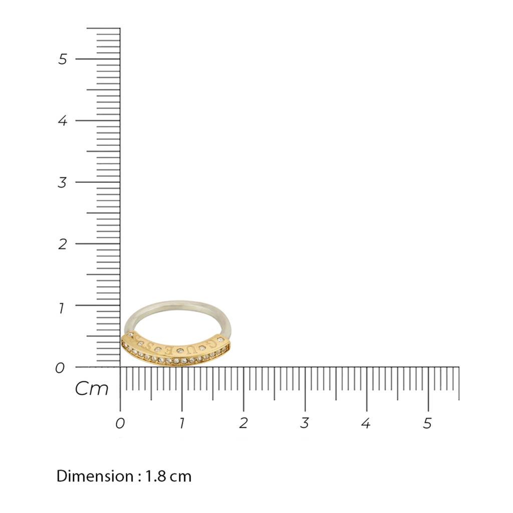 Guess Bond Gold-Plated Stainless Steel Ring For Women : UBR03254RHYG56