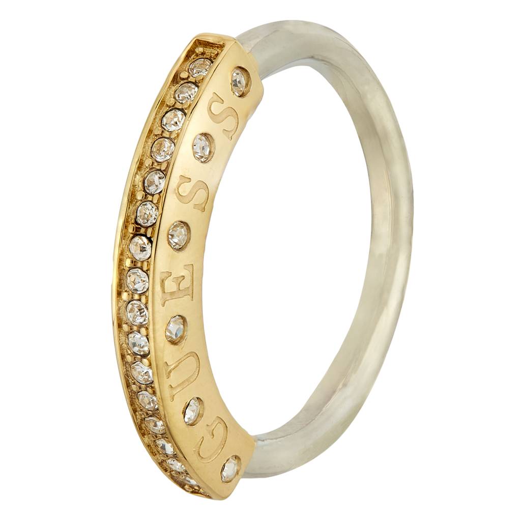 Guess Bond Gold-Plated Stainless Steel Ring For Women : UBR03254RHYG58