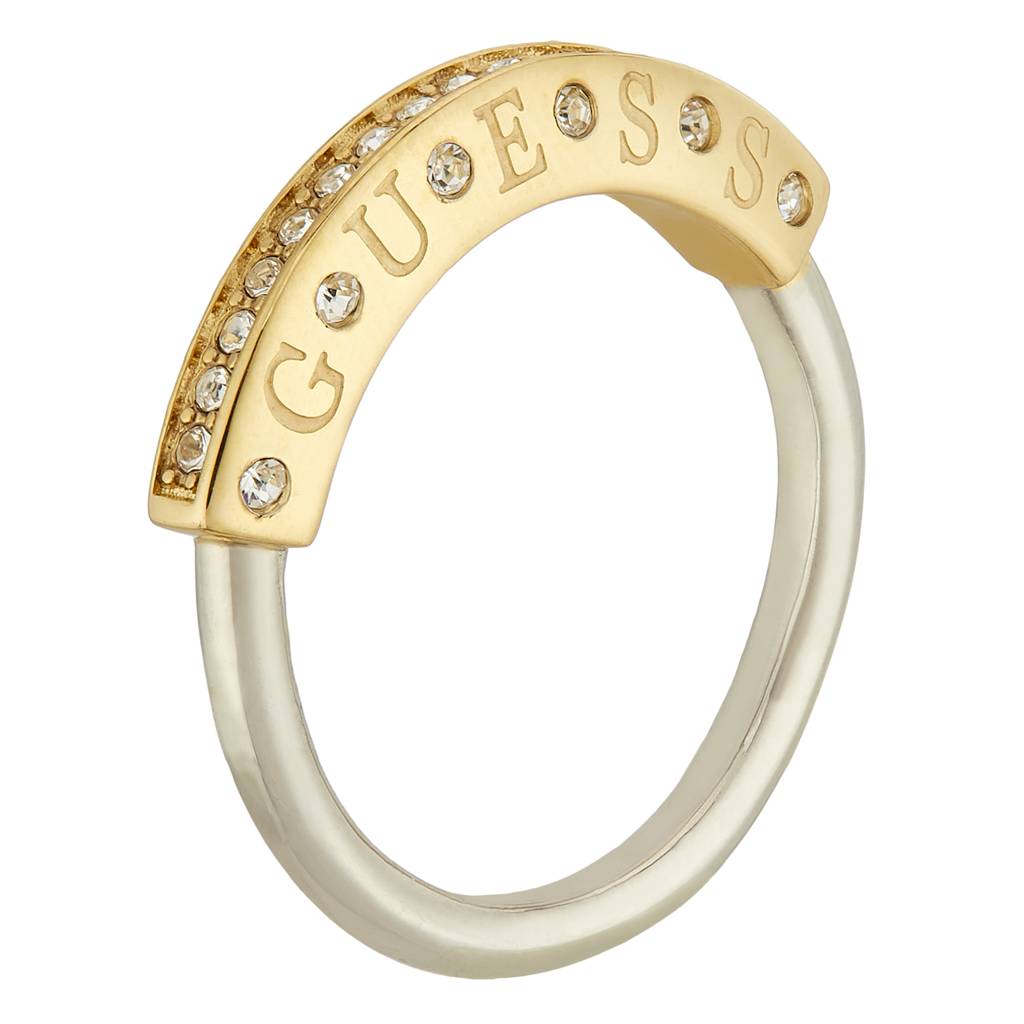 Guess Bond Gold-Plated Stainless Steel Ring For Women : UBR03254RHYG58