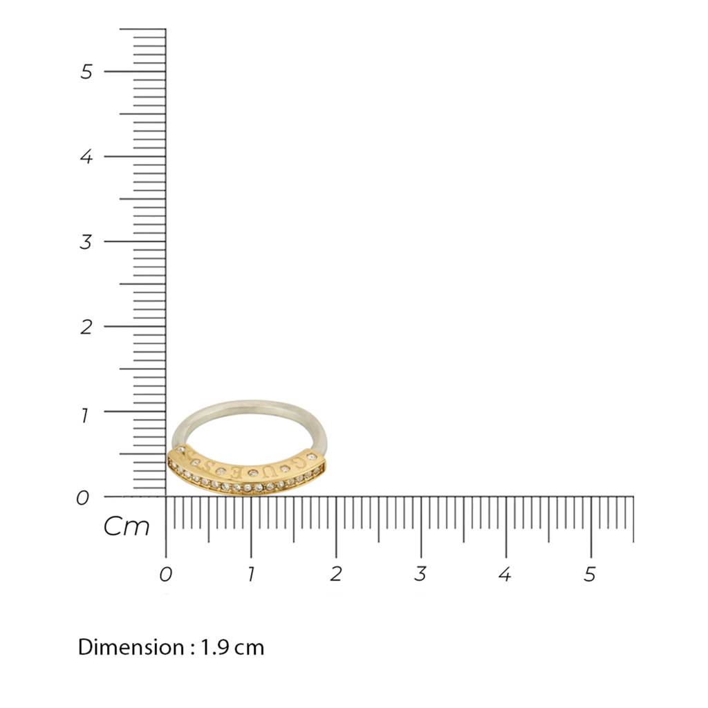 Guess Bond Gold-Plated Stainless Steel Ring For Women : UBR03254RHYG58