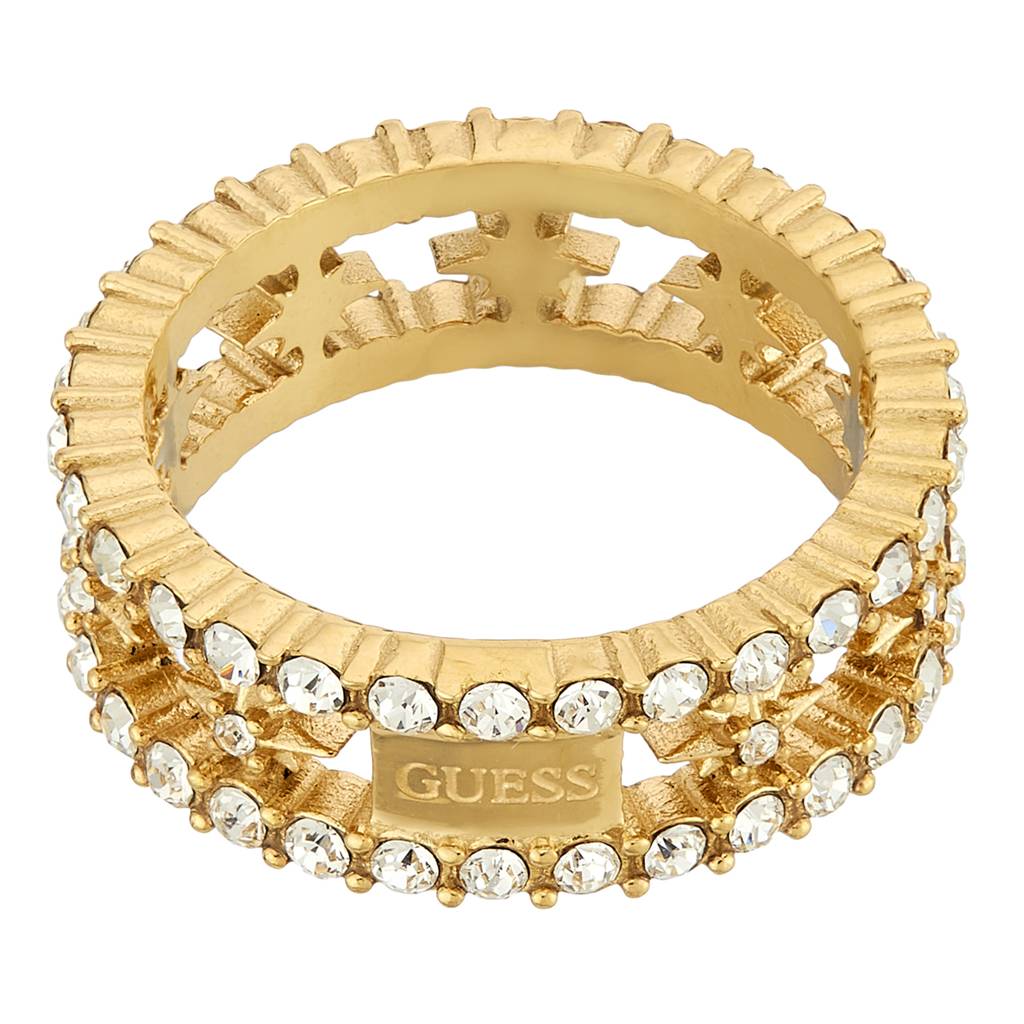 Guess In The Sky Gold-Plated Stainless Steel Ring For Women : UBR03320YG54