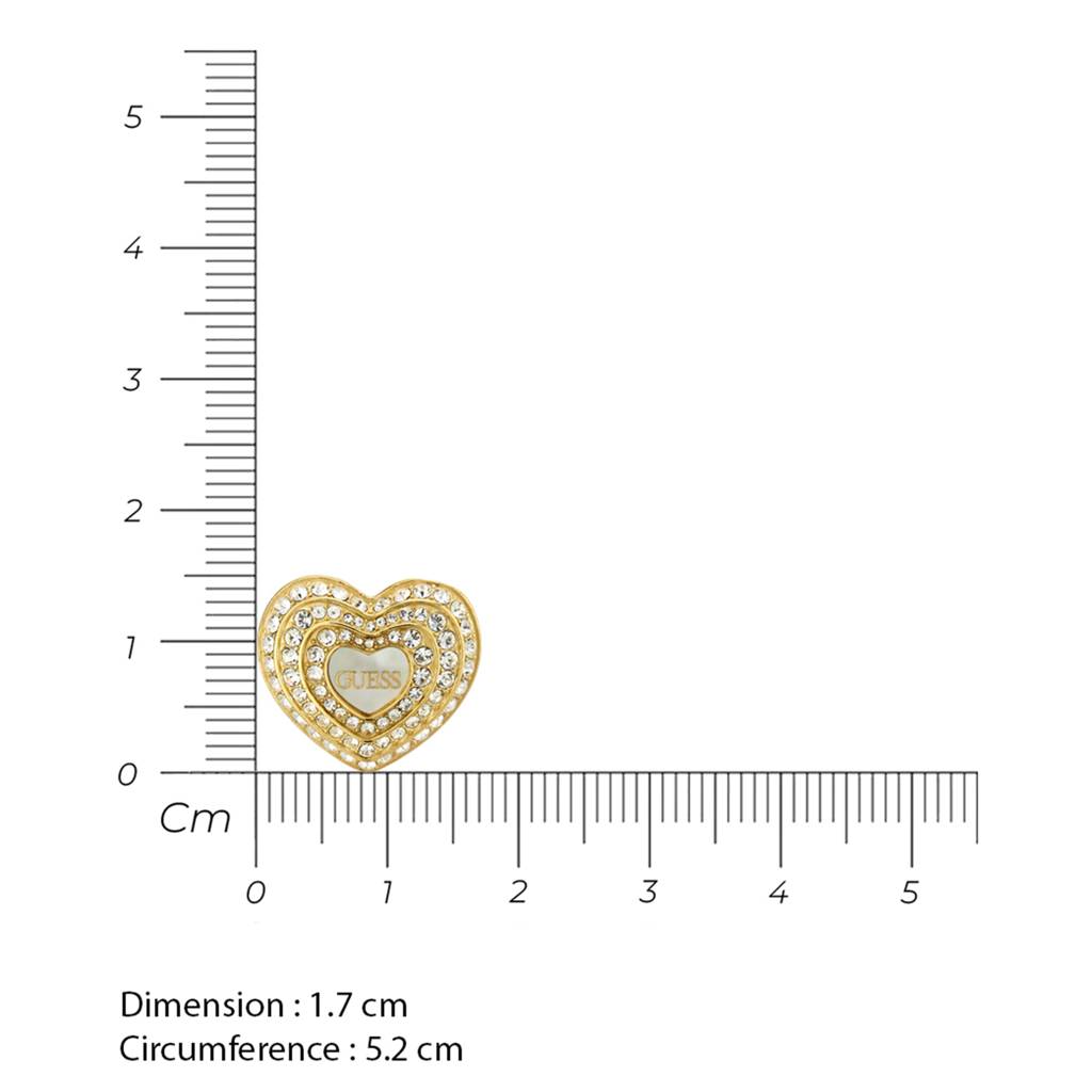 Guess Amami Gold-Plated Stainless Steel Ring For Women : UBR04016YGWH54