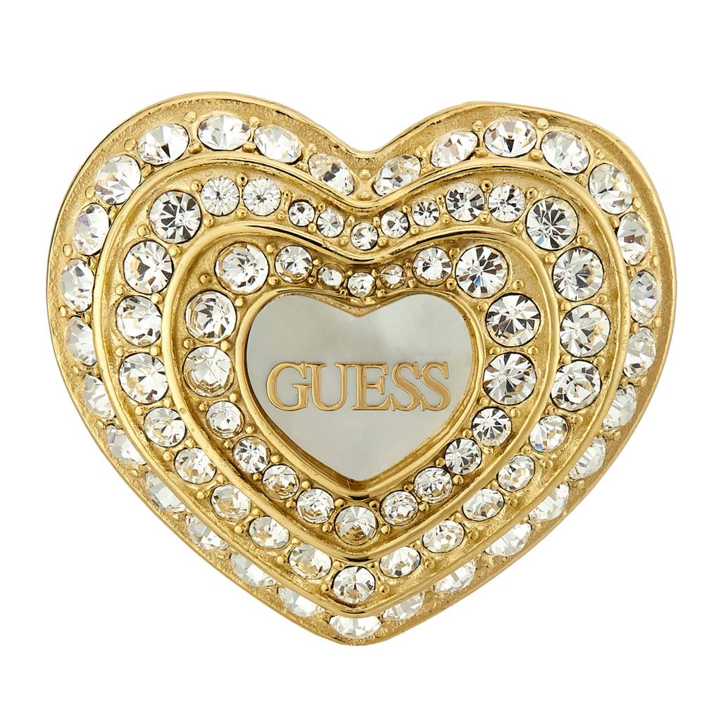 Guess Amami Gold-Plated Stainless Steel Ring For Women : UBR04016YGWH56