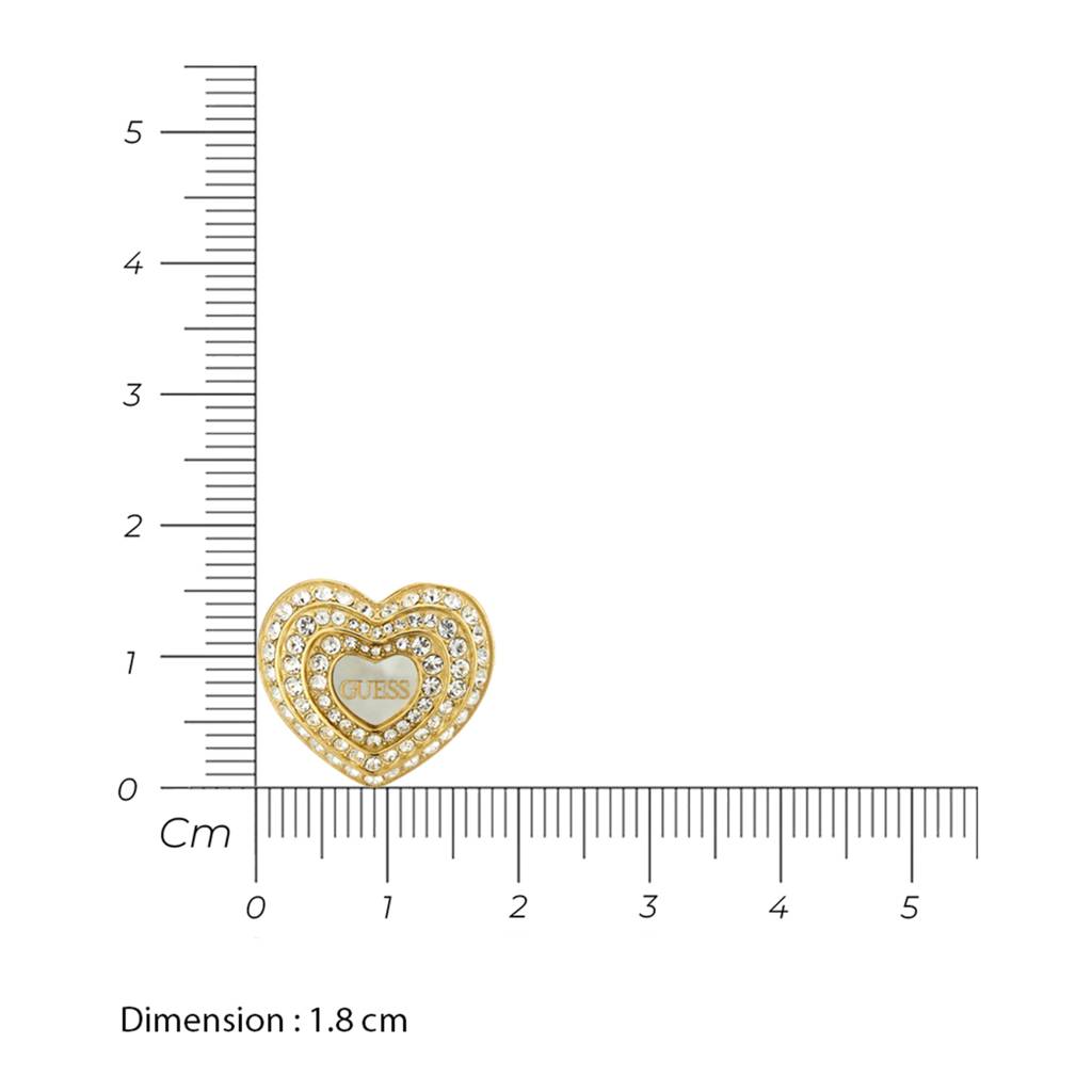 Guess Amami Gold-Plated Stainless Steel Ring For Women : UBR04016YGWH56