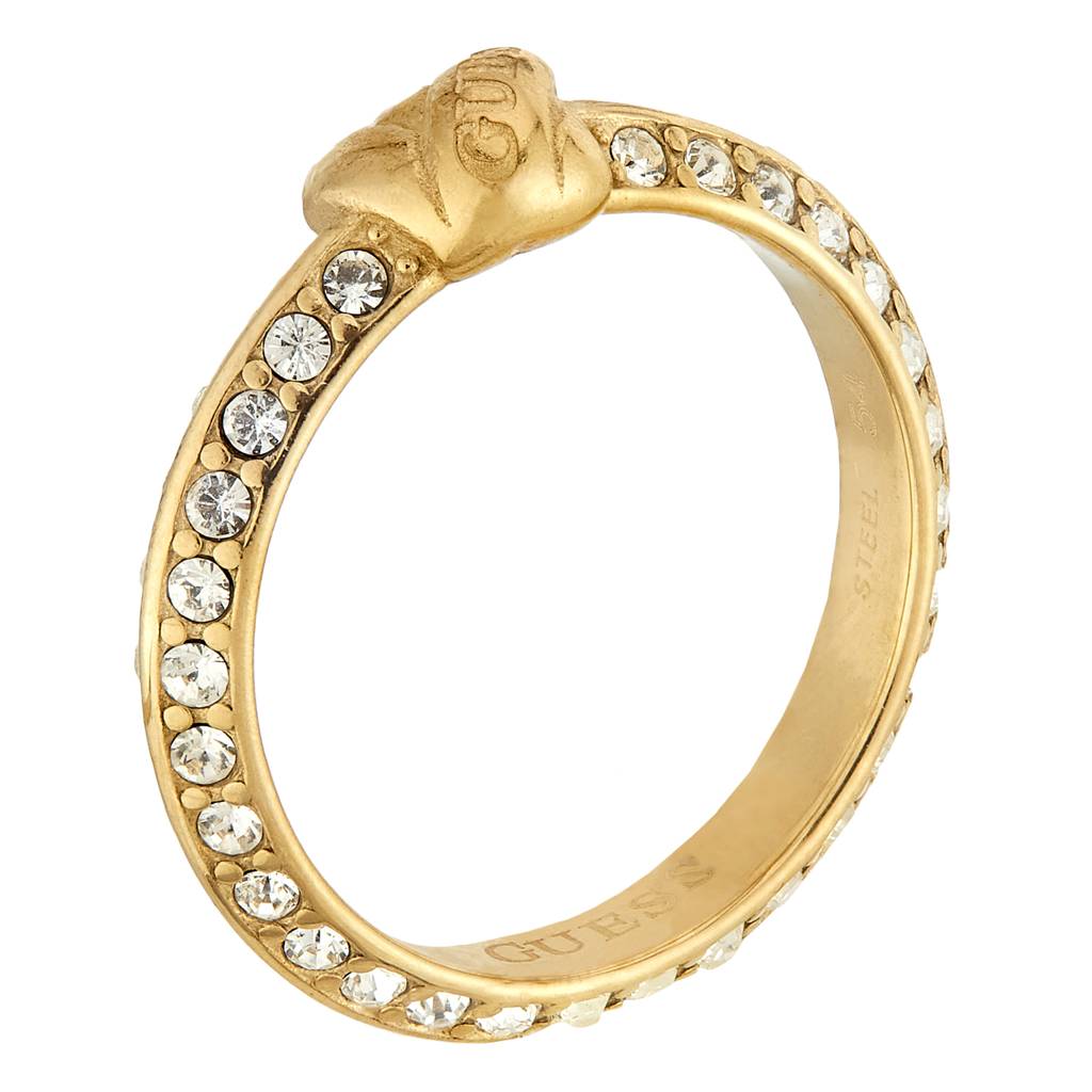 Guess Knot You Gold-Plated Stainless Steel Ring For Women : UBR04057YG54