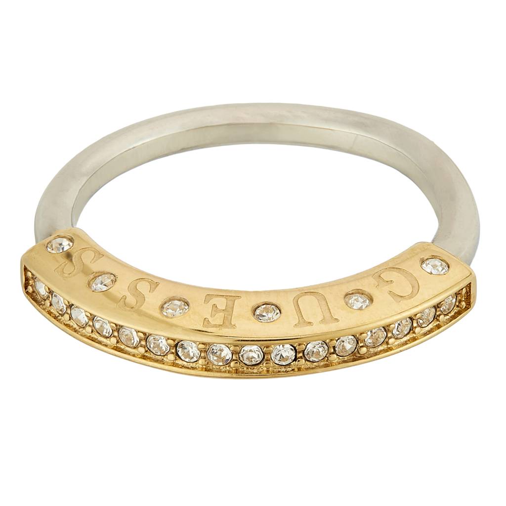 Guess Knot You Gold-Plated Stainless Steel Ring For Women : UBR04057YG56