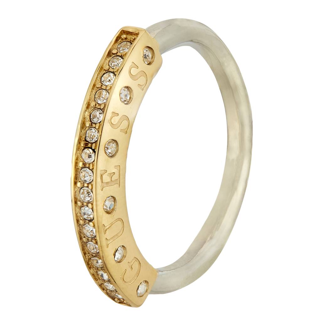 Guess Knot You Gold-Plated Stainless Steel Ring For Women : UBR04057YG56