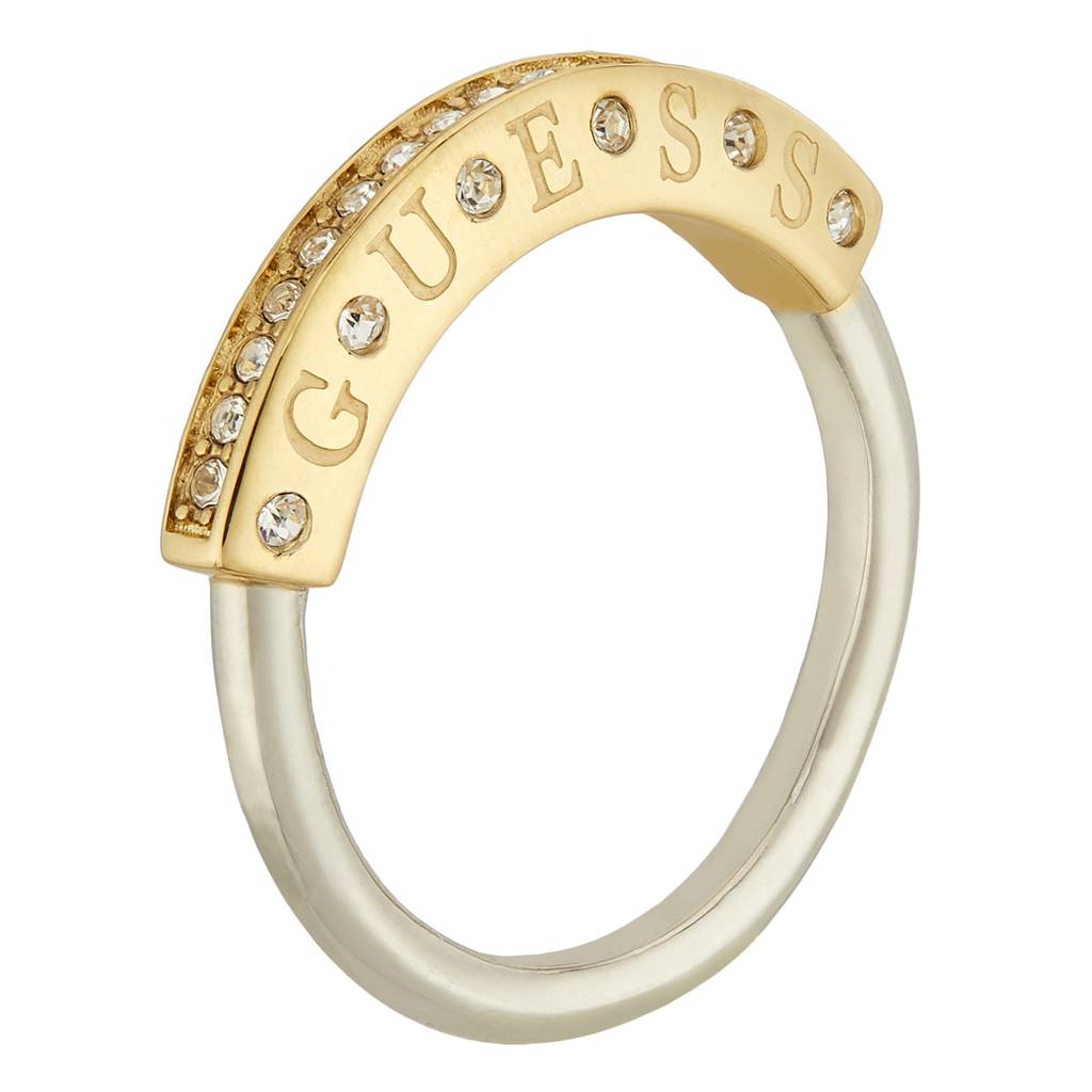 Guess Knot You Gold-Plated Stainless Steel Ring For Women : UBR04057YG56