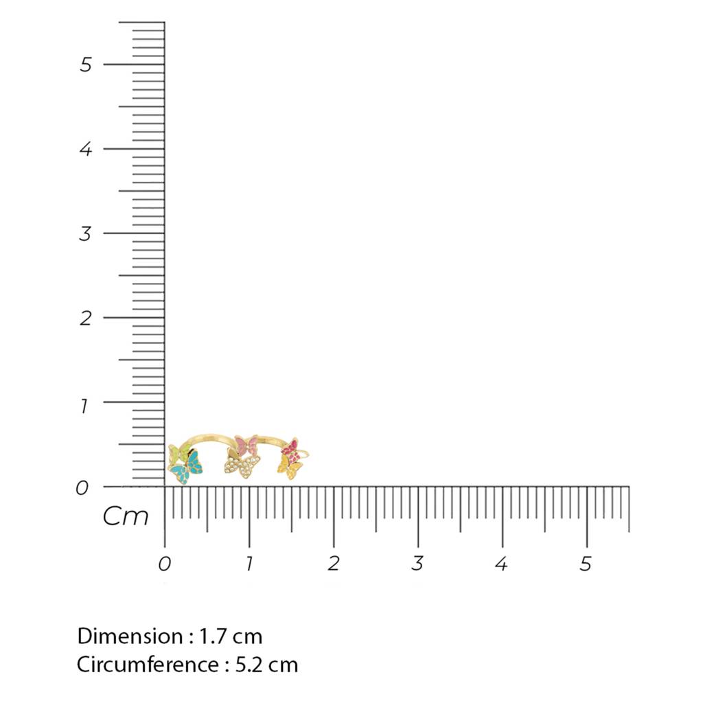 Guess Chrysalis Gold-Plated Stainless Steel Ring For Women : UBR04094YGMC54