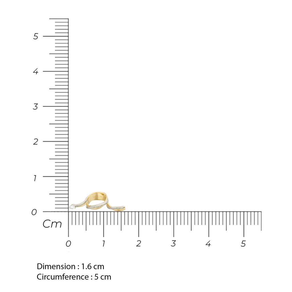 Guess Twist Gold-Plated Stainless Steel Ring For Women : UBR05064YGRH52