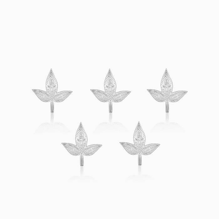 Pure Silver Bel Patra Pack Of Five : UT023