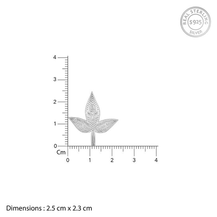 Pure Silver Bel Patra Pack Of Five : UT023