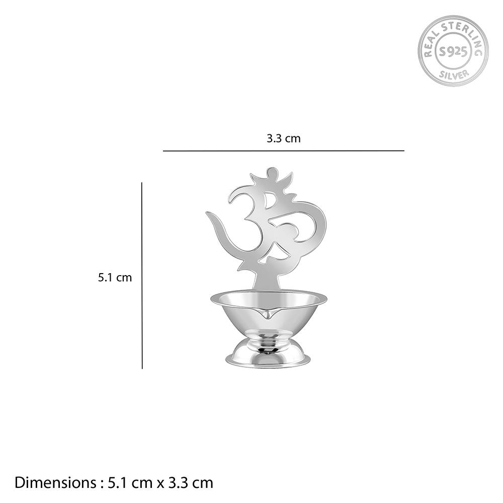 Giva 925 Silver Va Omkar Diya : UT033