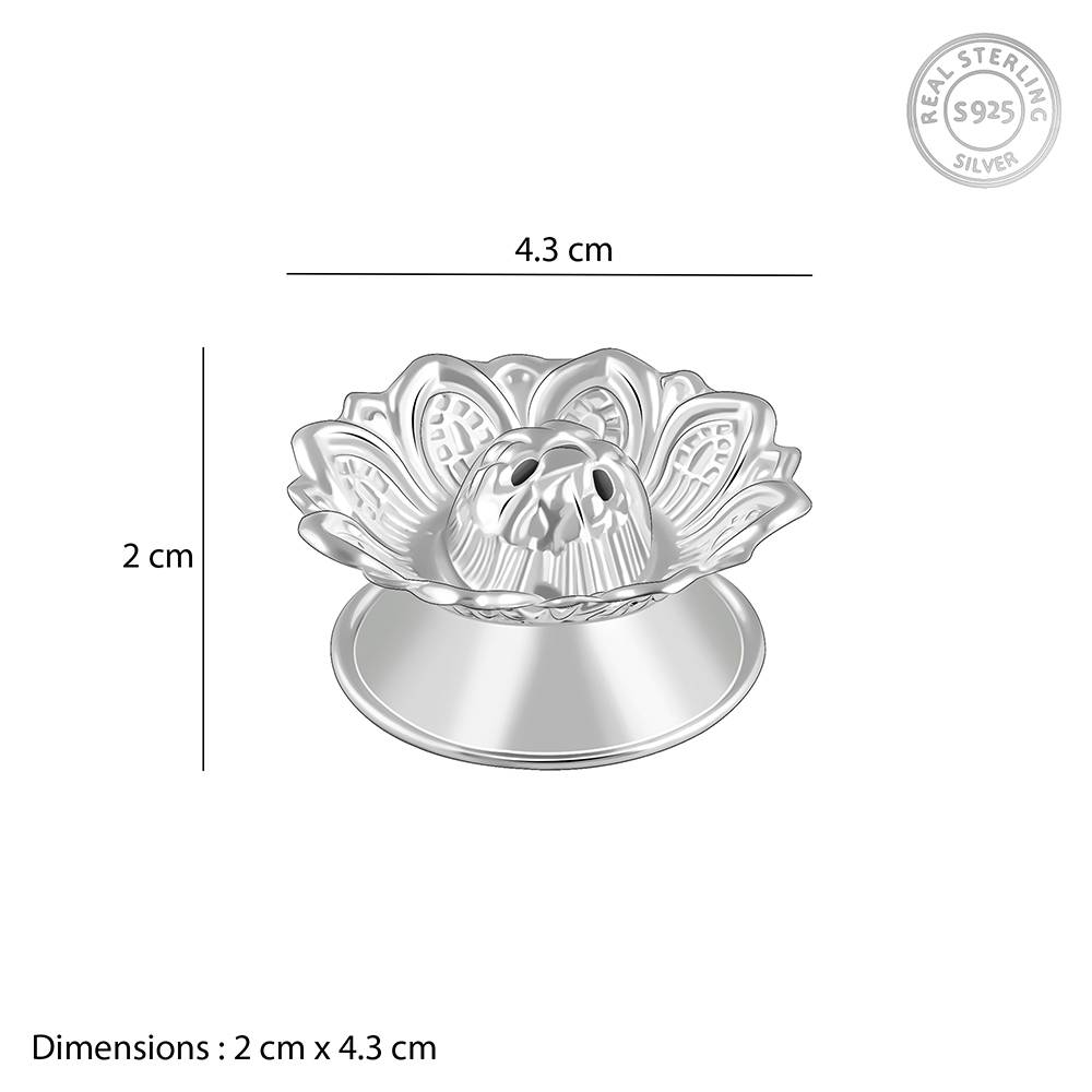 Giva 925 Silver Flower Agarbatti Stand : UT038
