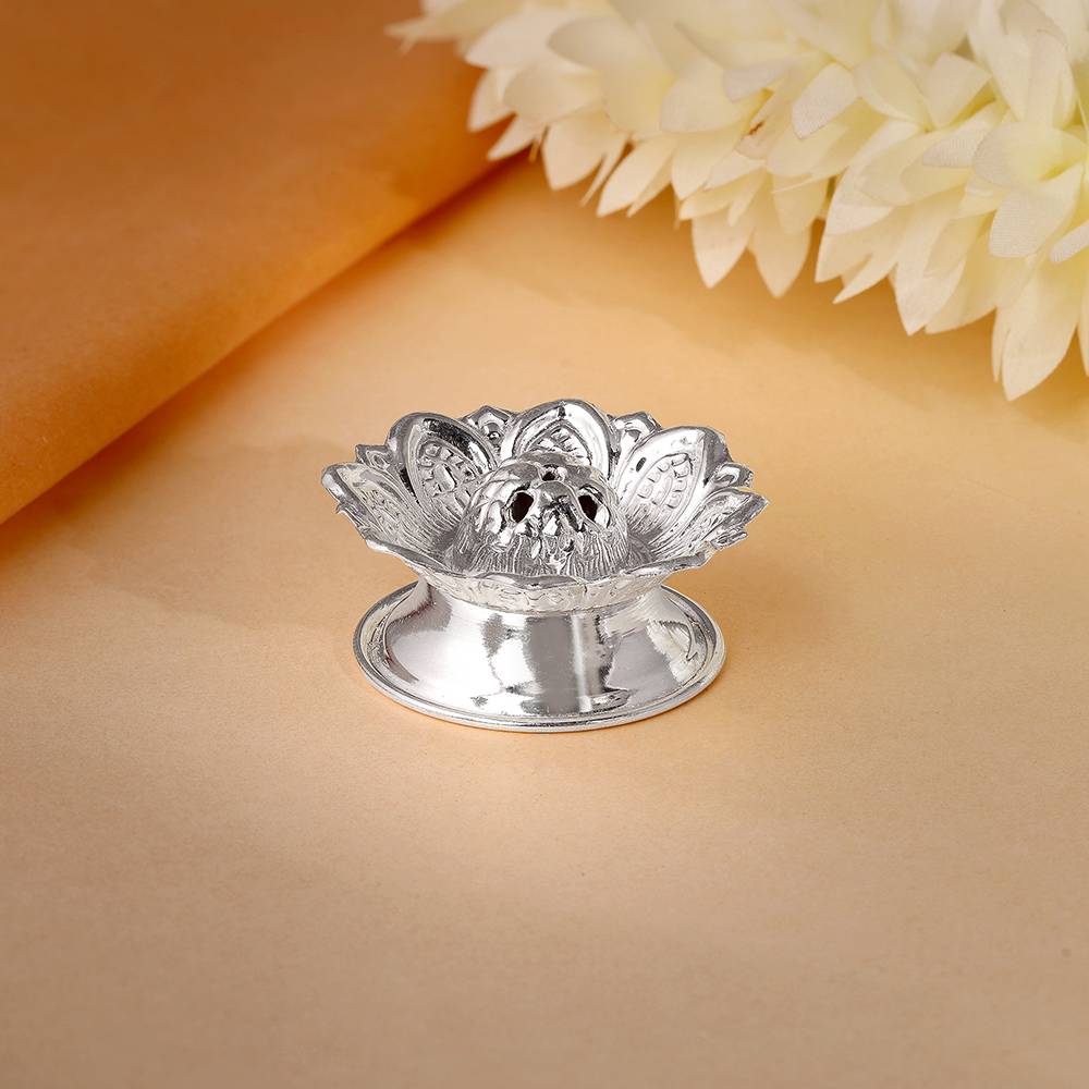 Giva 925 Silver Flower Agarbatti Stand : UT038