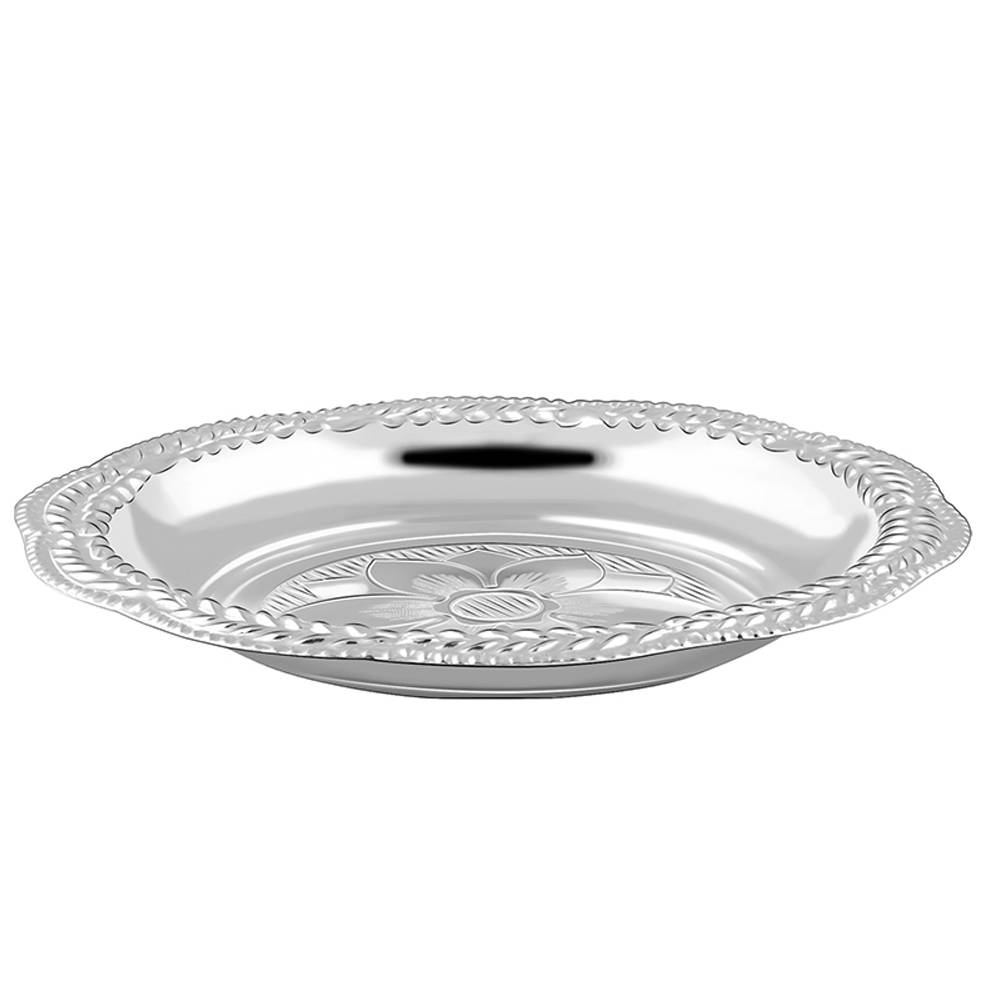 Giva 925 Silver Flower Pooja Plate : UT043