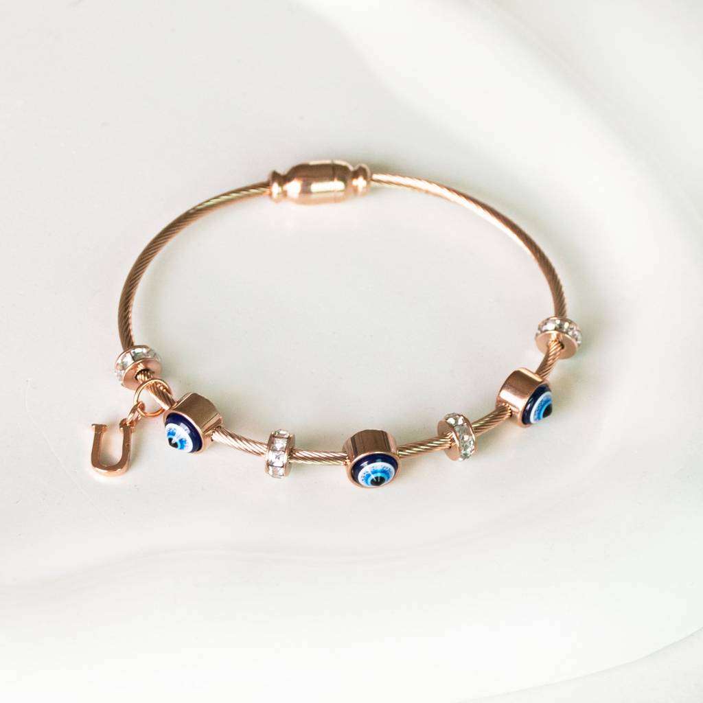 Classic-Evil-Eye-With-Personalized-Initial : BRG267T