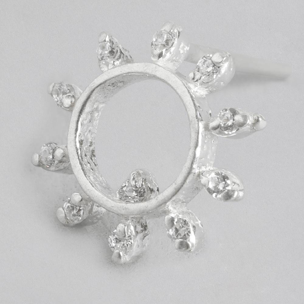 92.5 Silver Round Zircon Earring : 92.5 Silver Round Zircon Earring : 92.5 Silver Round Zircon Earring : U125SG002E0592
