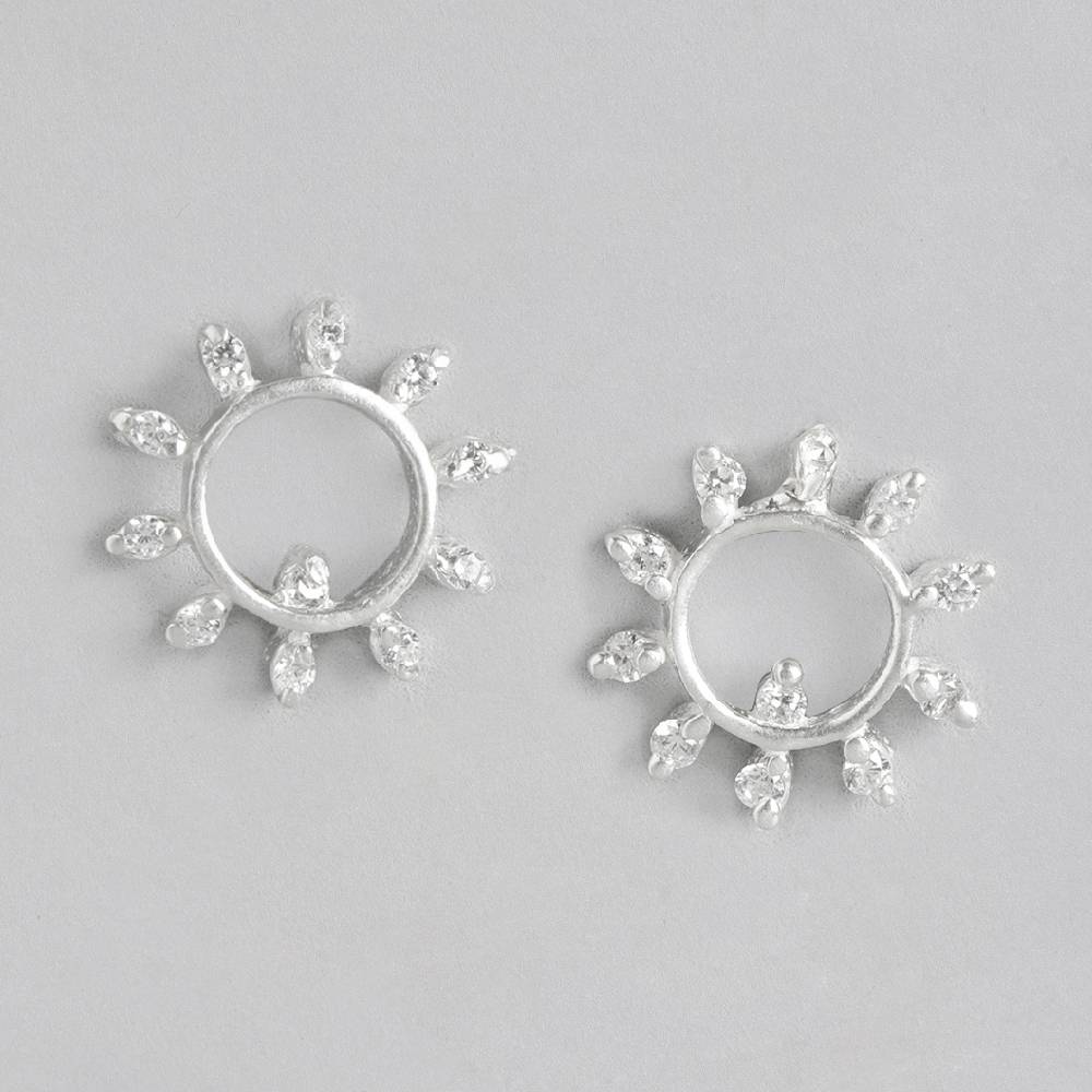 92.5 Silver Round Zircon Earring : 92.5 Silver Round Zircon Earring : 92.5 Silver Round Zircon Earring : 92.5 Silver Rou