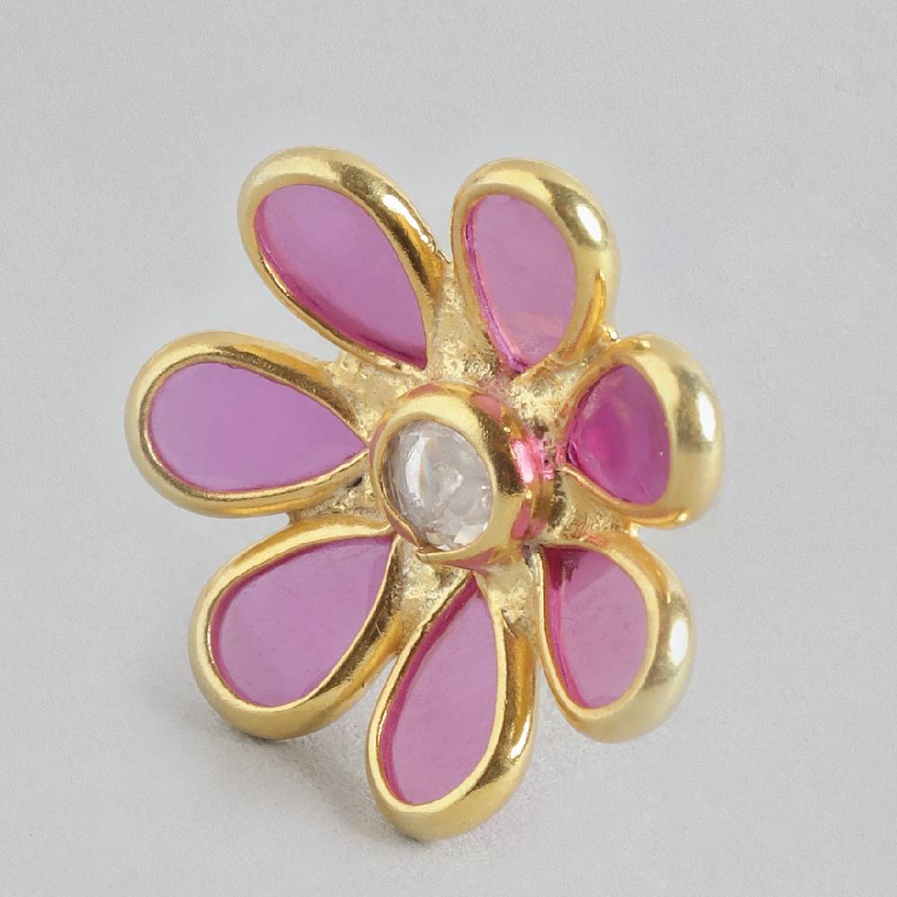 92.5 Silver Red Hydro Flower Stud Earrings : 92.5 Silver Red Hydro Flower Stud Earrings : 92.5 Silver Red Hydro Flower S