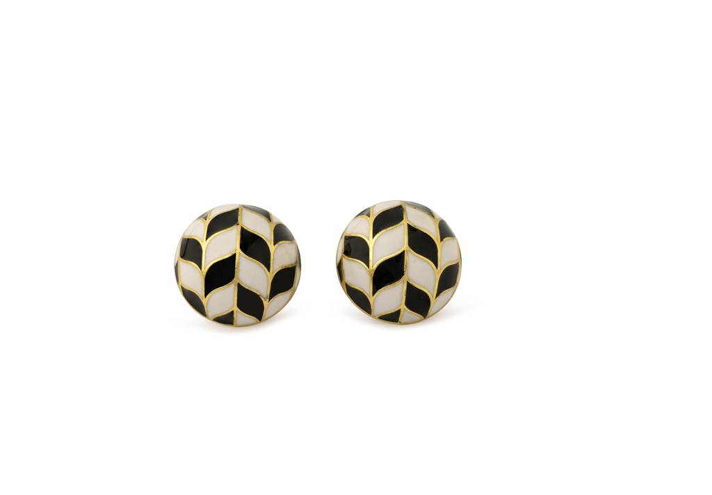 Chevron Oval Studs : 3070