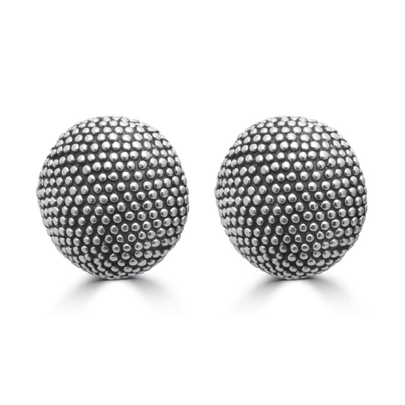 925 Sterling Silver Textured Ball Post Earrings | Textured Round Studs : TWP1165