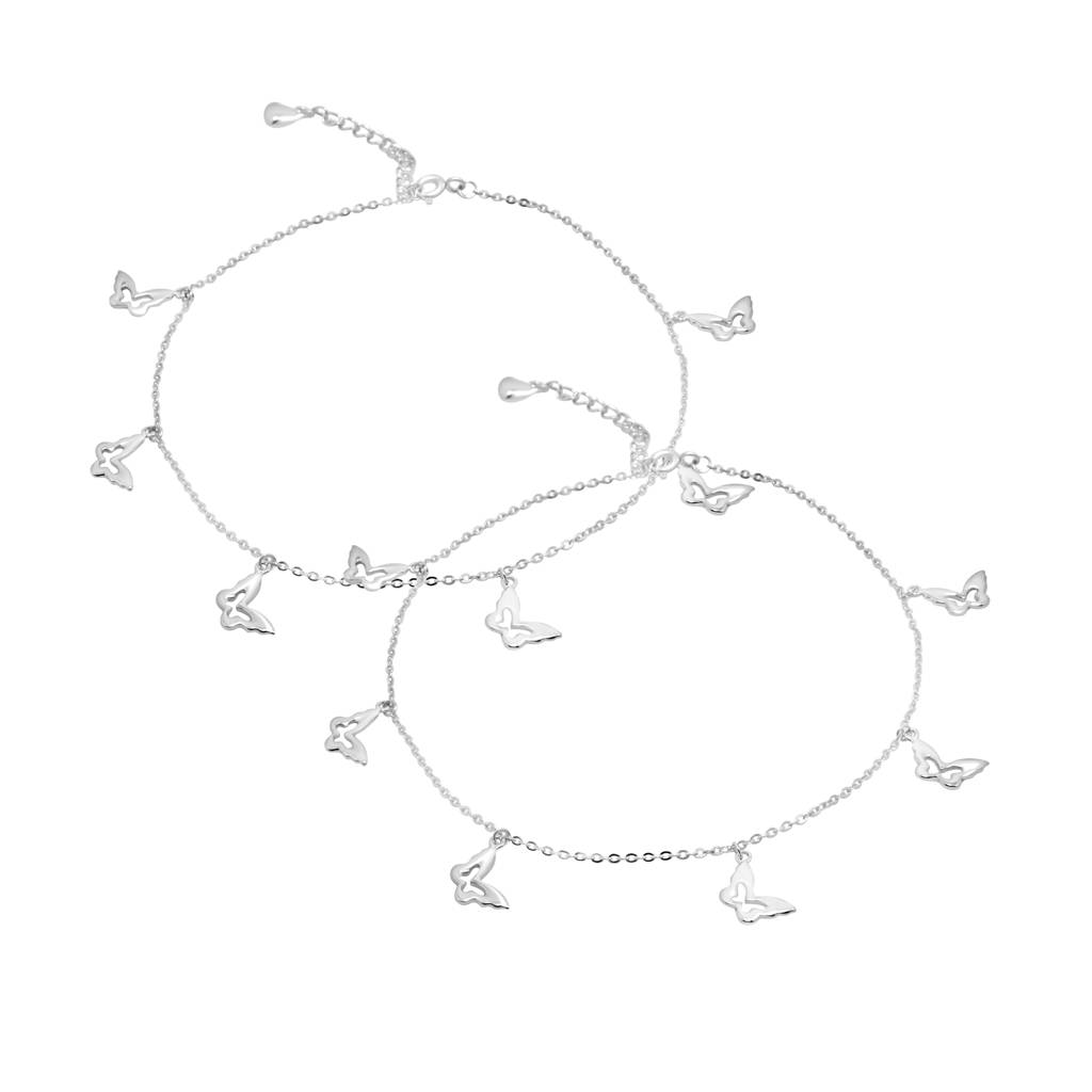 925 Pure Silver Multiple Charm Anklets -Ak1038 : AK1038
