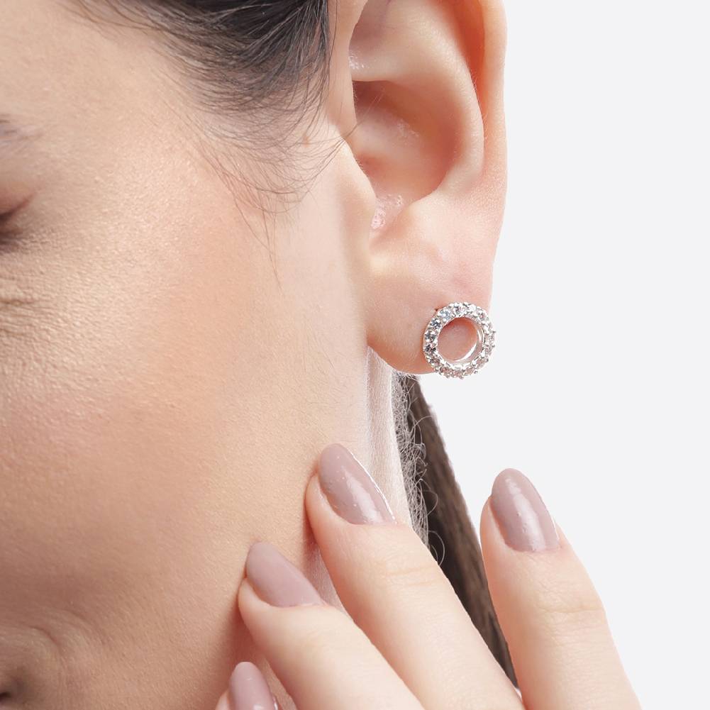 Silver Zircon Earring : Silver Zircon Earring : Silver Zircon Earring : Z125SG002E014