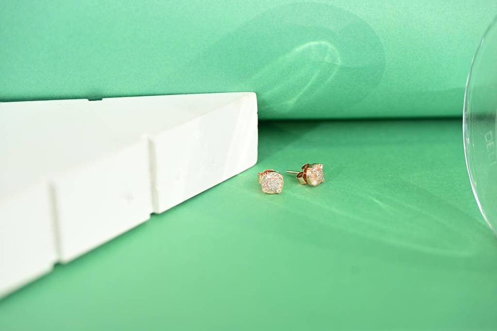 Radiant Rose Gold Studs : BTP126