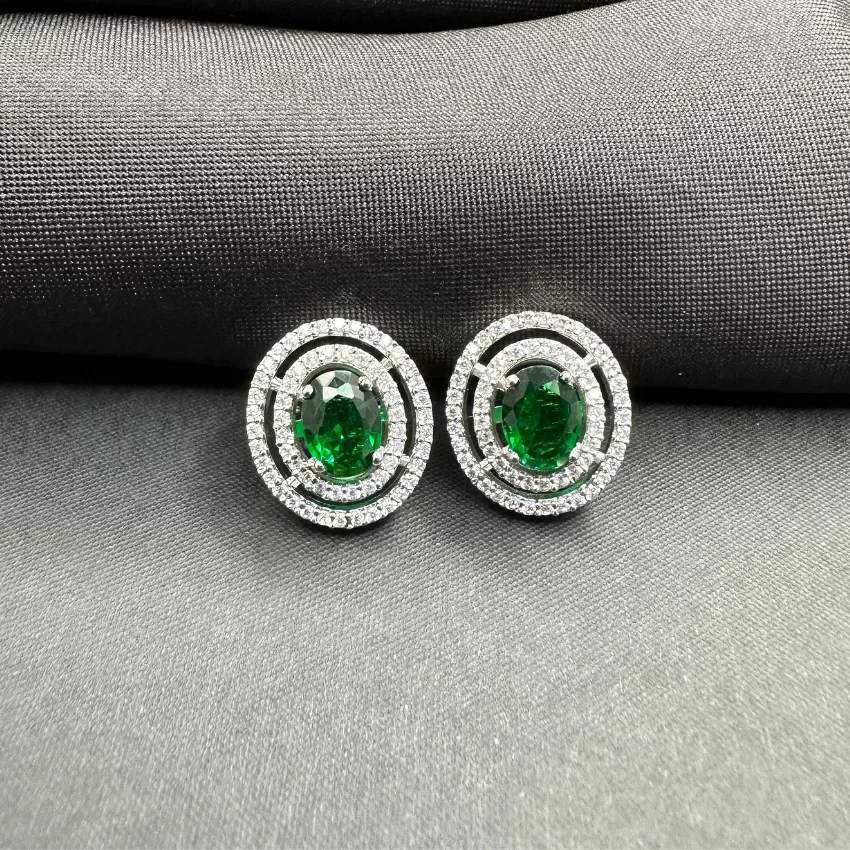 American Diamond Earrings Cz Studs : SG-15-ST-G