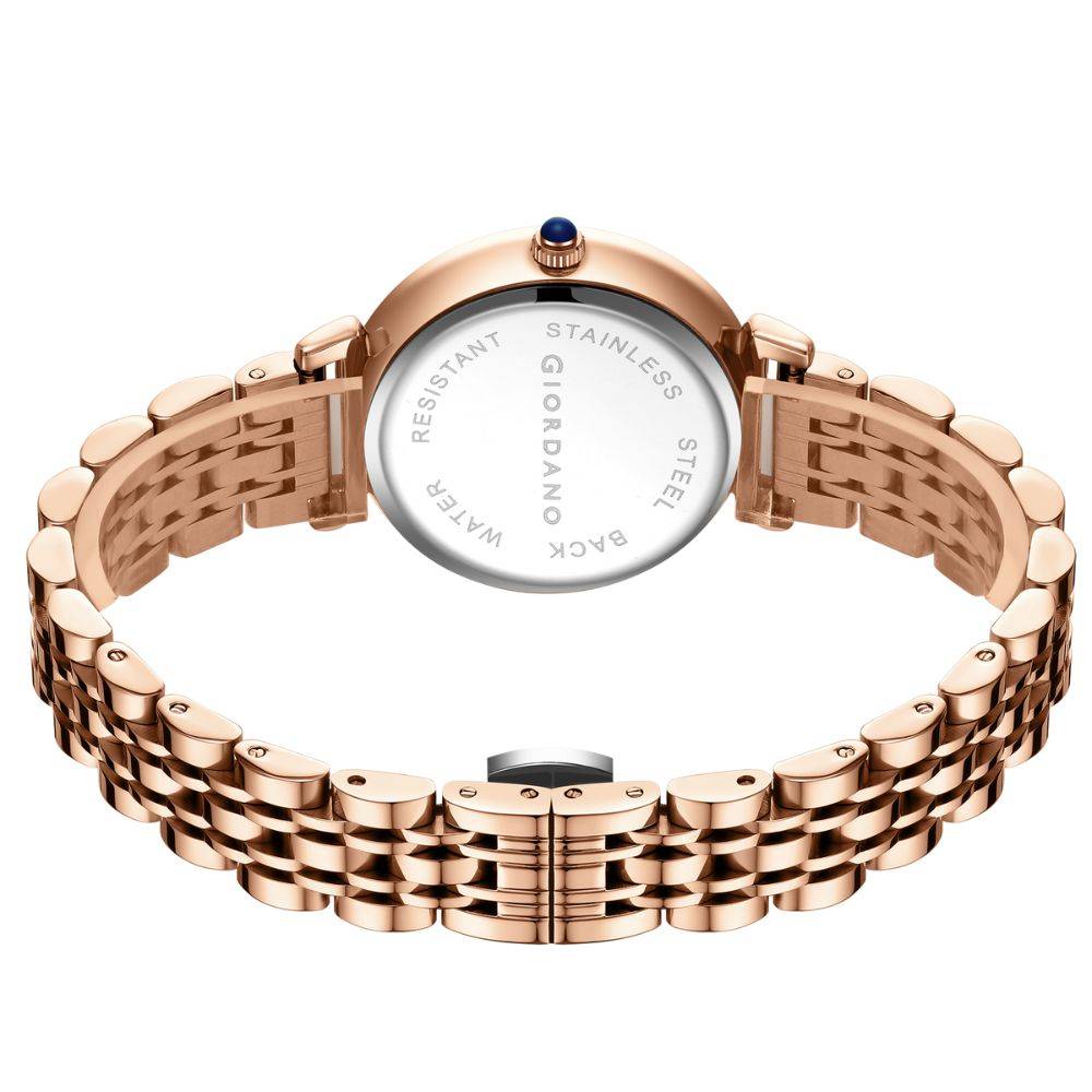 Giordano Premium Watch For Women Â Elegant Round Cut Glass Dial With Stainless Steel Strap & Quartz Movement-G : GZ-60094-11