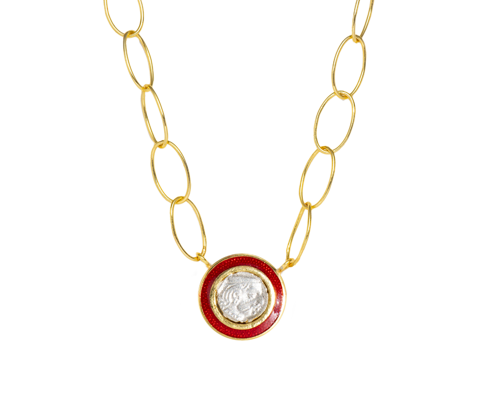 Dual Coin Charm Necklace : N05
