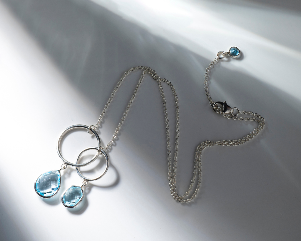Scorpius Sky Blue Topaz Necklace : N08
