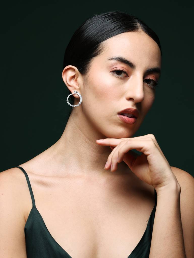 Cz Orbit Hoops : VAP24HP02