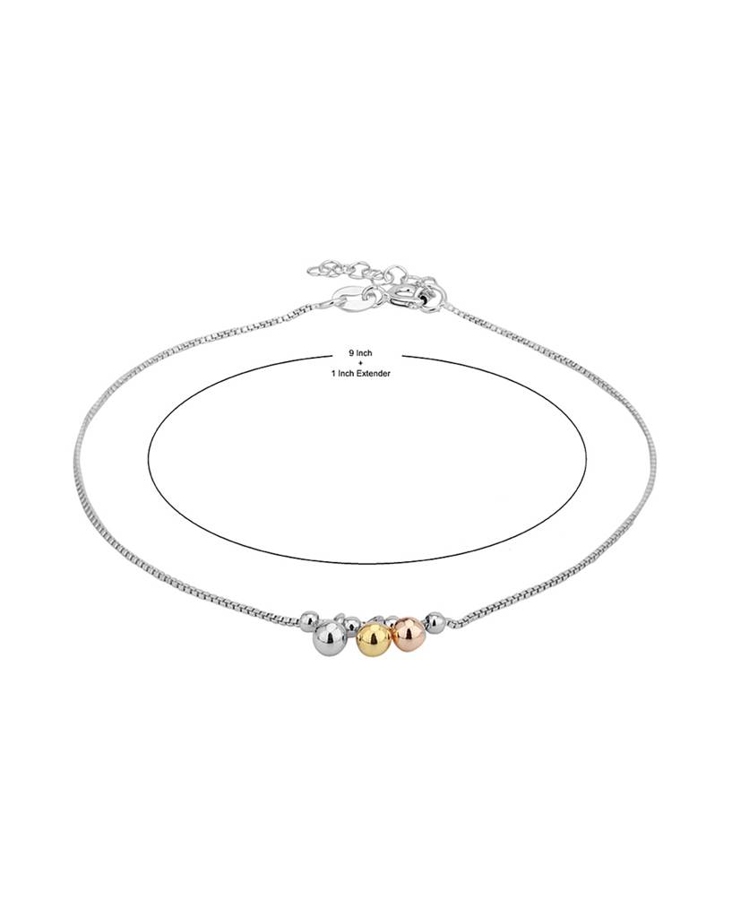 925 Sterling Silver Anklet-Vana004 : VANA004