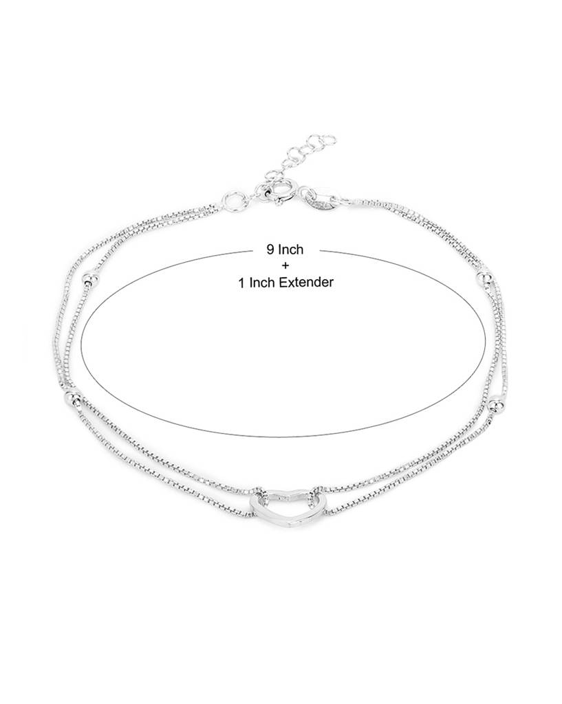 925 Sterling Silver Anklet-Vana021 : VANA021
