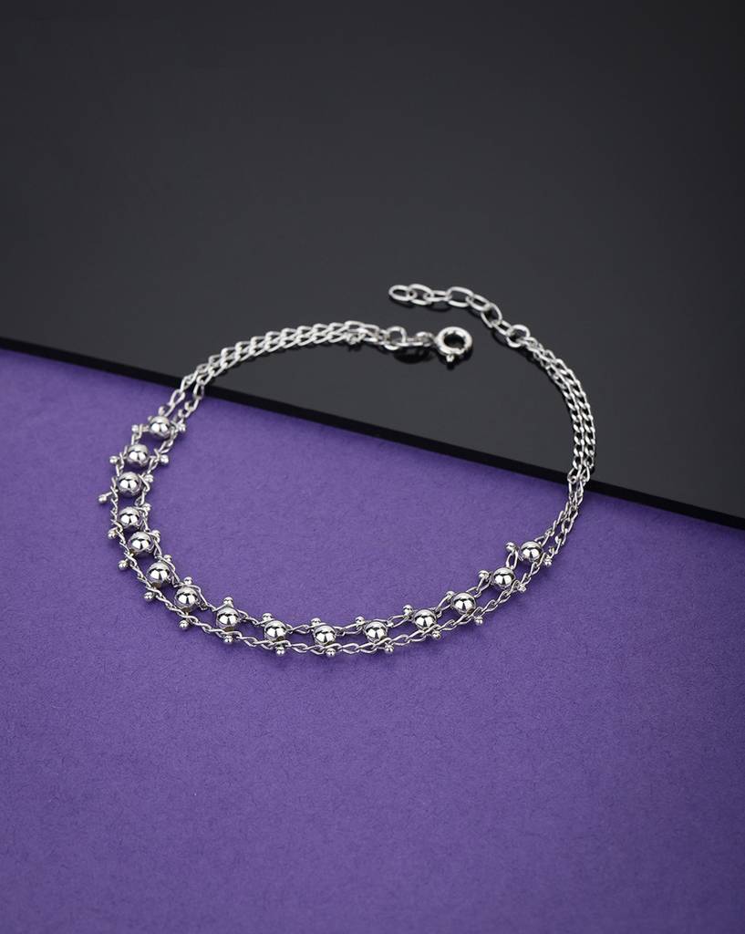 925 Sterling Silver Anklet-Vana038 : VANA038