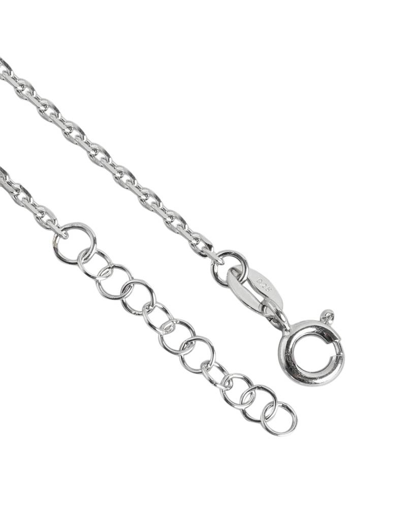 925 Sterling Silver Rhodium Plated Love & Peace Charm Bracelet : VANB947