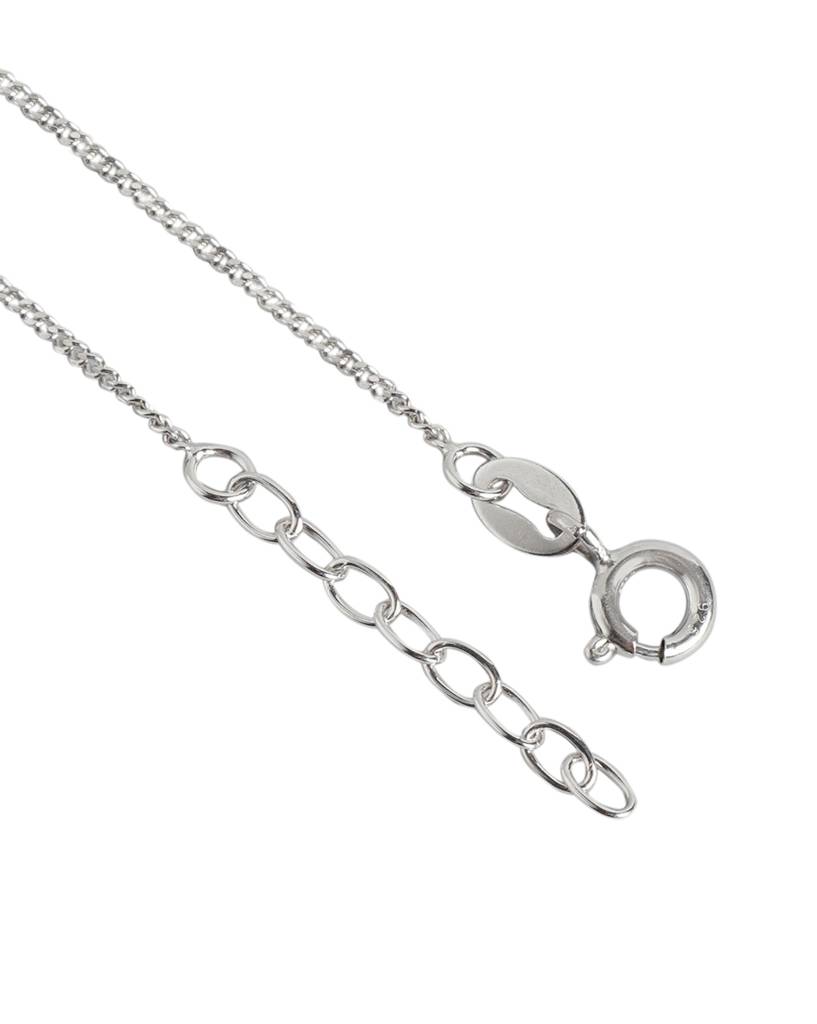 925 Sterling Silver Rhodium Plated Heart Charm Bracelet : VANB948