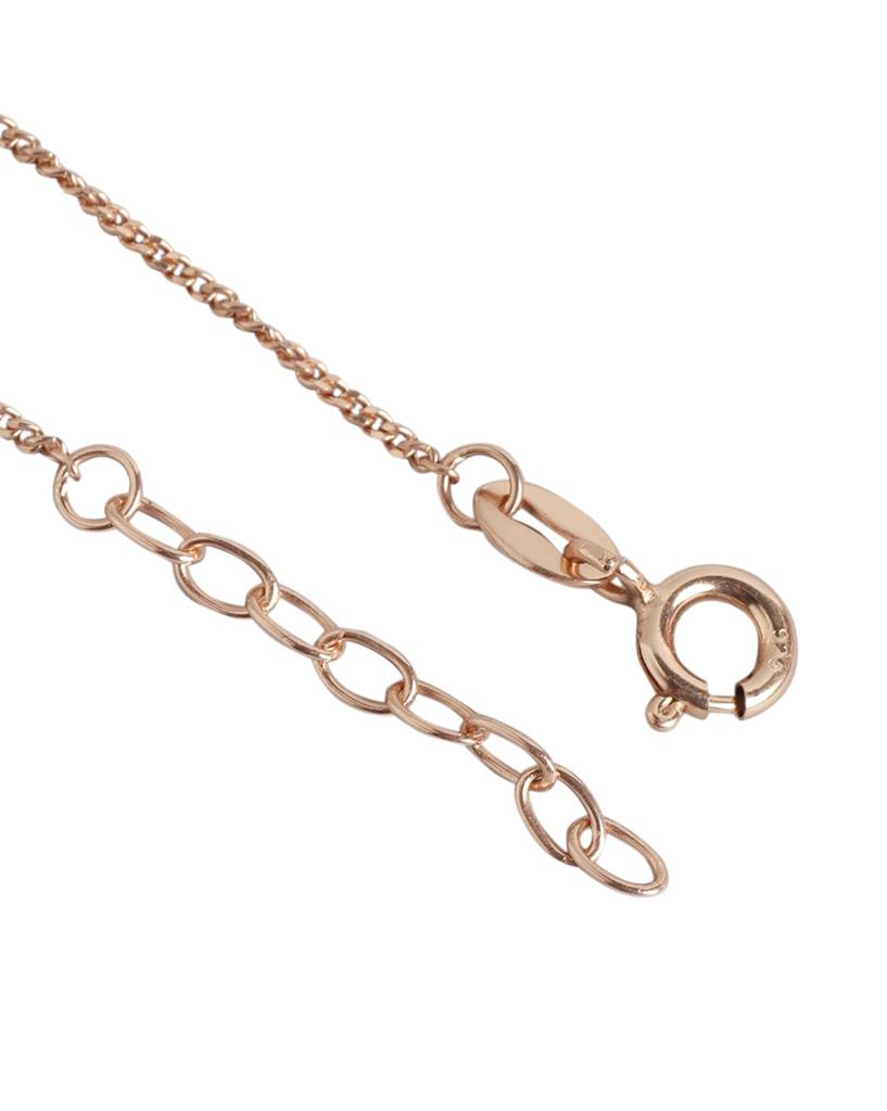 925 Sterling Silver 18Kt Rose Gold Plated Butterfly Charm Bracelet : VANB957