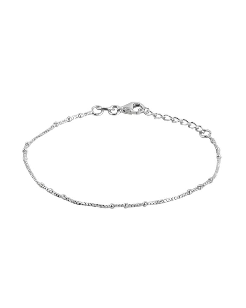 925 Sterling Silver Rhodium Plated Bracelet-Vanb960 : VANB960
