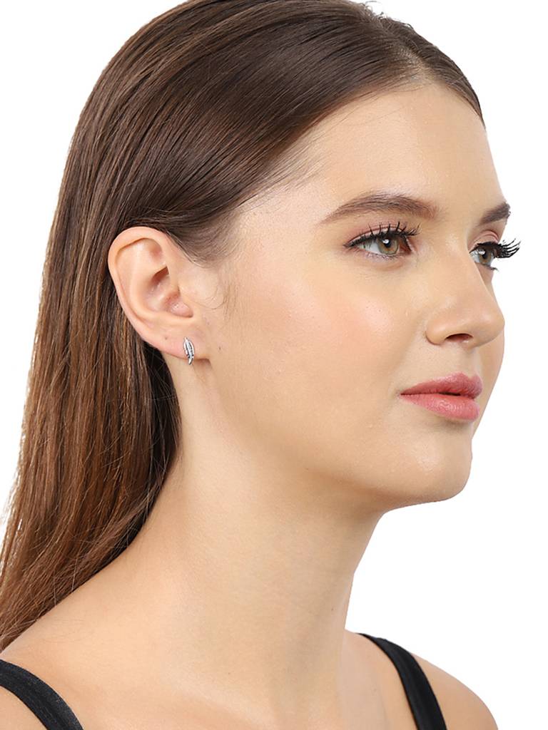 925 Sterling Silver Earrings-Vane083 : VANE083