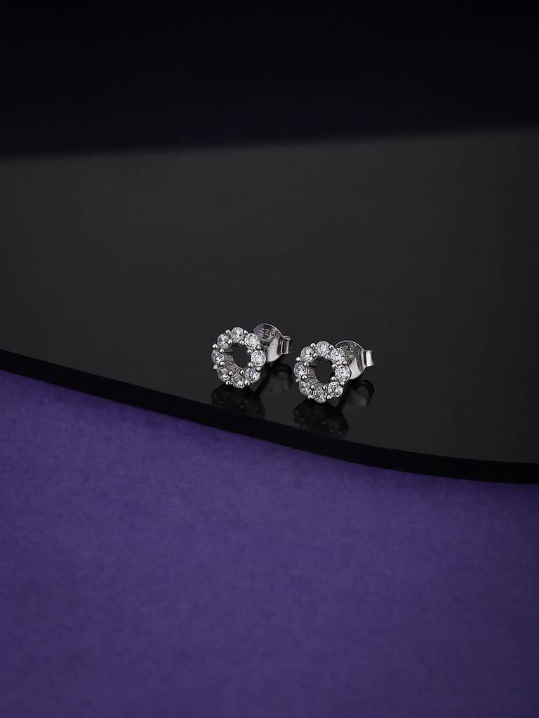 925 Sterling Silver Earrings-Vane096 : VANE096