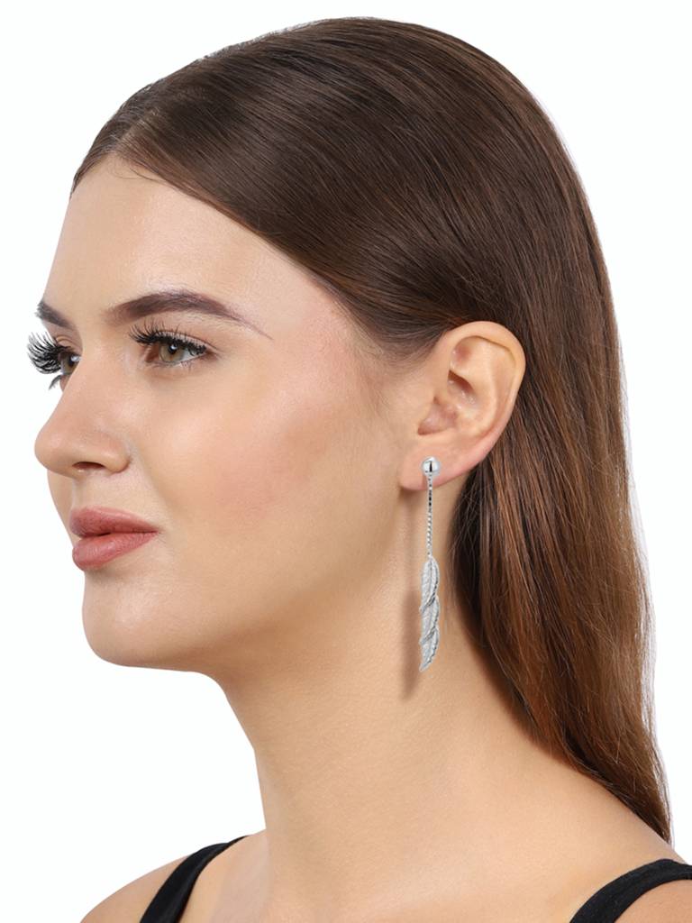 925 Sterling Silver Earrings-Vane115 : VANE115