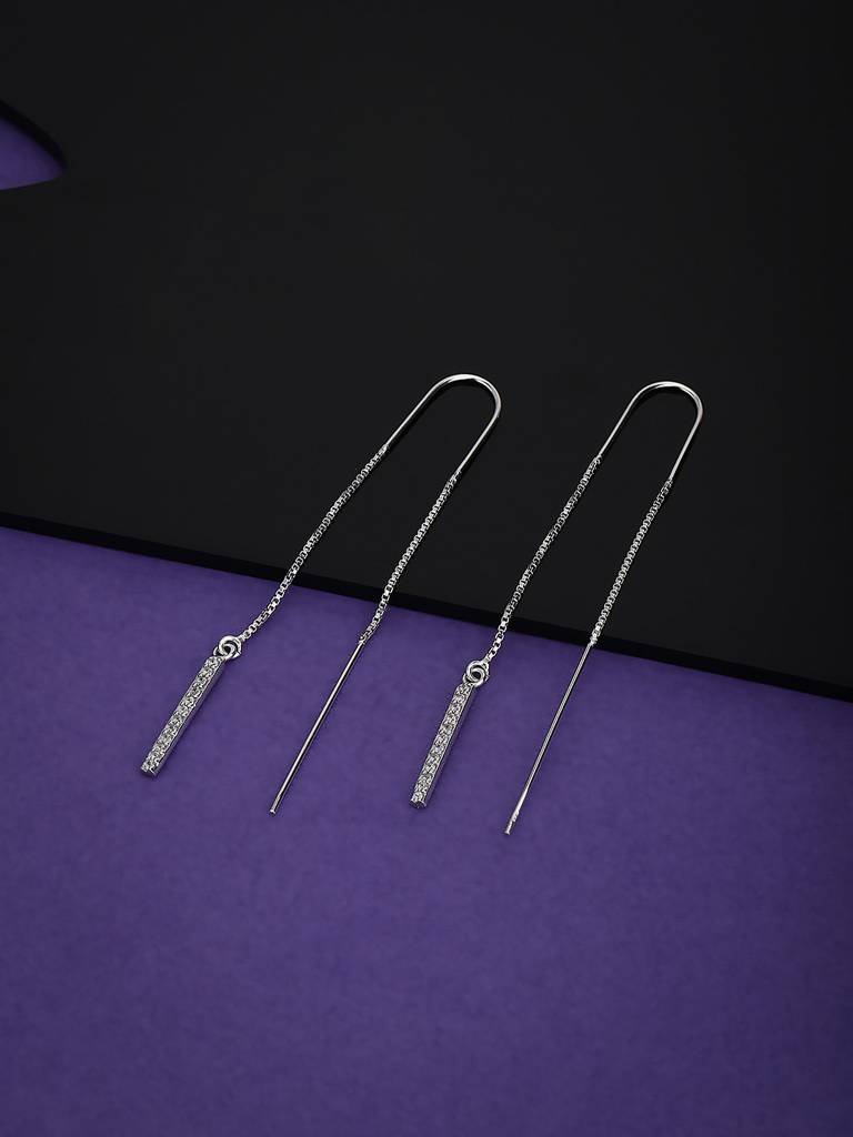 925 Sterling Silver Earrings-Vane134 : VANE134